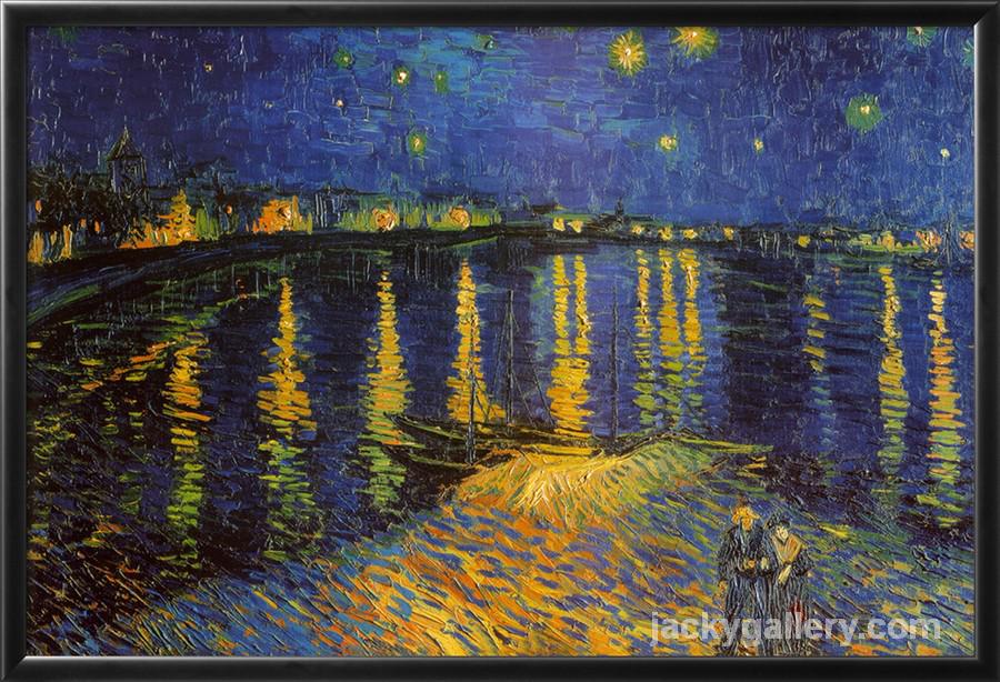 Starry Night over the Rhone, Van Gogh painting